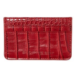 NWT 🆕 B-LOW THE BELT Red Croc Cardholder Card Case